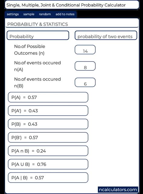 probability and statistics calculator|Probability Calculator.